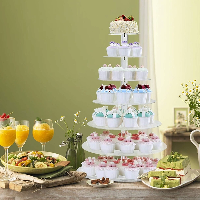 Multi-Layer Customizable Acrylic Cake Display Rack