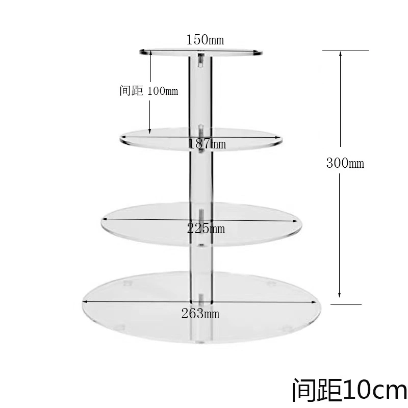 Multi-Layer Customizable Acrylic Cake Display Rack