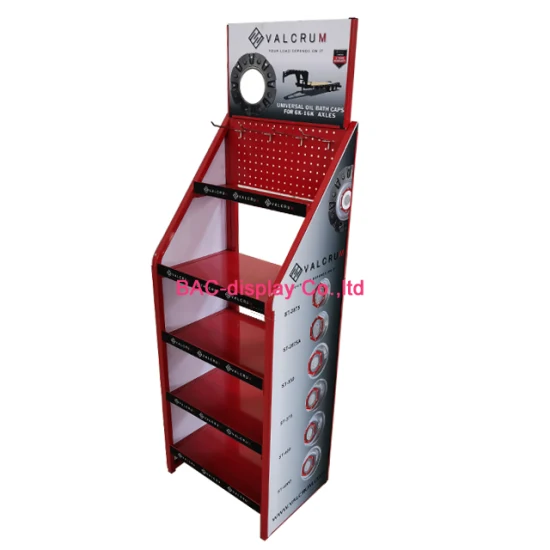 Store Customized Wire Metal Cake Floor Display Rack